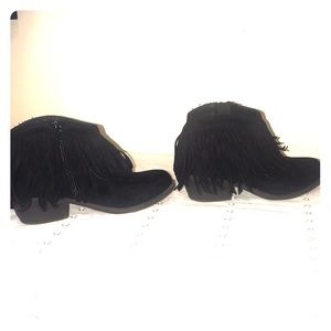 Charlotte Russe fringe ankle boots